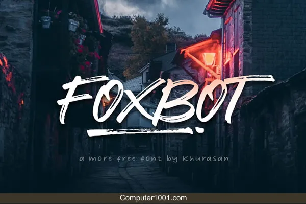 Font Tulisan Tangan Foxbot
