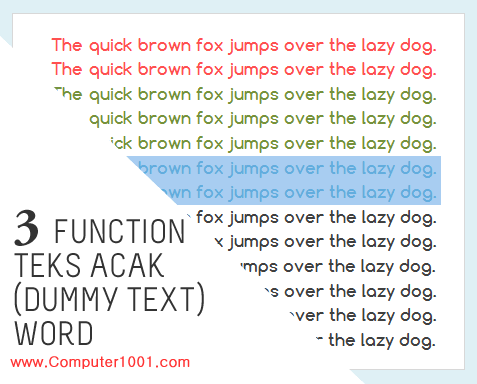 3 Function untuk Membuat Teks Acak (Dummy Text) di Microsoft Word