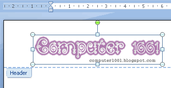 Posisi gambar di kanan Header - Word