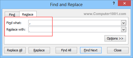 Ganti tanda koma ke baris enter excel