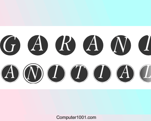 Font Bulat GaraNitials