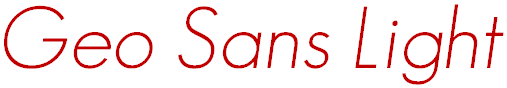 Geo Sans Light - Font Geo Sans Light - Font