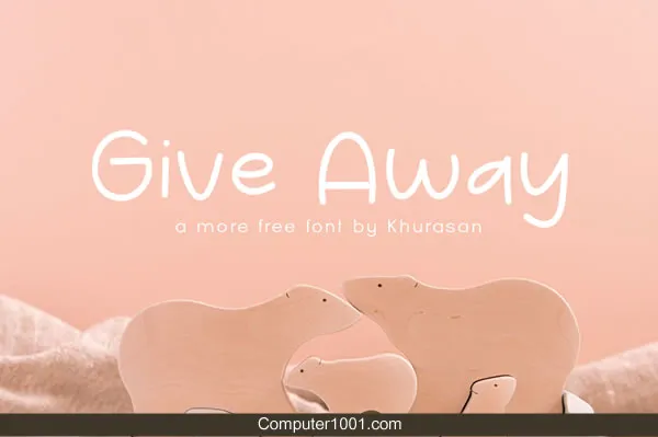 Font Tulisan Tangan Give Away