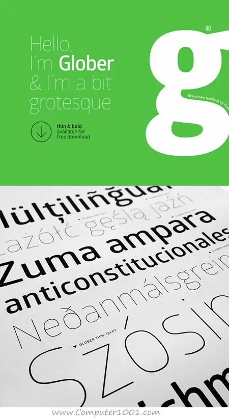 Glober Download font keren Glober