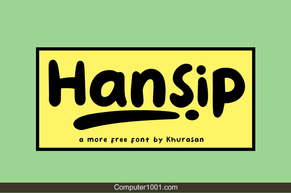 Font Tulisan Tangan Hansip