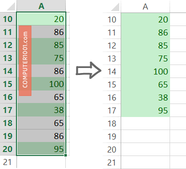 Hasil data unik setelah Remove Duplicates Hasil data unik setelah Remove Duplicates