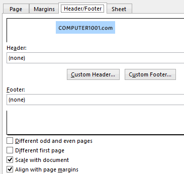 Tab Header Footer Excel Tab Header Footer Excel