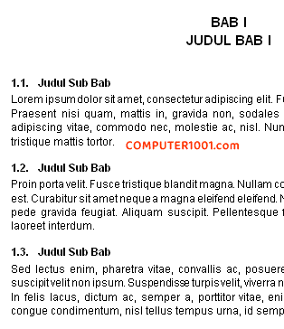 Heading Style untuk Judul Bab Heading Style untuk Judul Bab