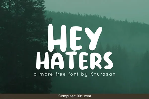 Font Tulisan Tangan Hey Haters