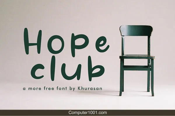 Font Tulisan Tangan Hope Club