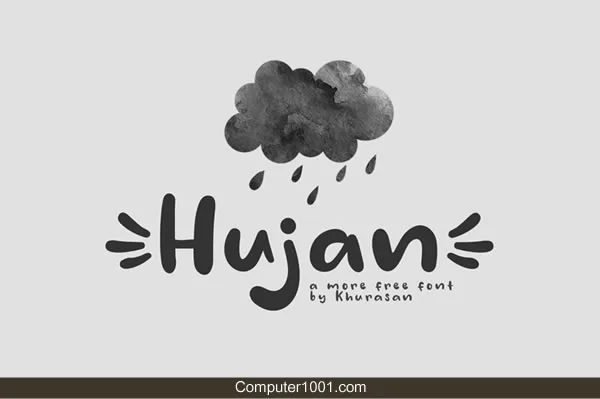 Font Tulisan Tangan Hujan