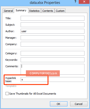 Isi kotak Hyperlink Base Isi kotak Hyperlink Base