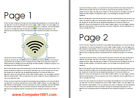 Tampilan awal gambar yang disisipkan sebagai watermark Tampilan awal gambar yang disisipkan sebagai watermark