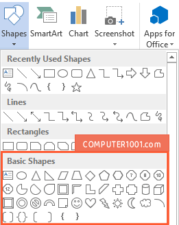 Insert Shapes Insert Shapes