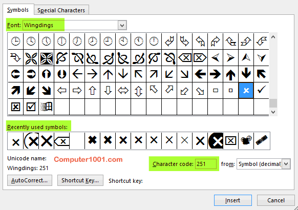 Use symbols