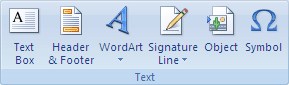 Insert Tab Text Group Microsoft Excel Insert Tab Text Group Microsoft Excel