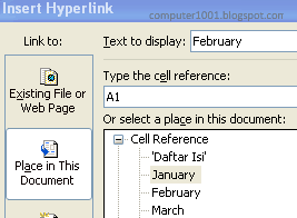 Insert Hyperlink Dialog Box Insert Hyperlink Dialog Box