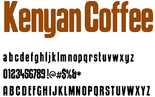 Kenyan Coffee - Font Kenyan Coffee - Font