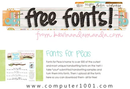Situs Download Font Tulisan Tangan Gratis Fonts for Peas