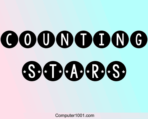Font Bulat Kapital KG Counting Stars