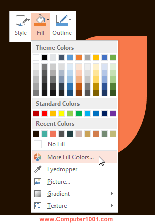 Pilih More Fill Colors Pilih More Fill Colors