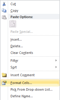 Format Cells Format Cells