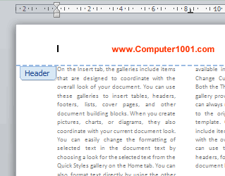 Header dokumen Word Header dokumen Word