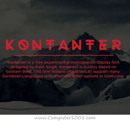 Kontanter Download font keren Kontanter