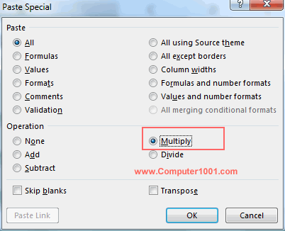 Kotak Dialog Paste Special Kotak Dialog Paste Special