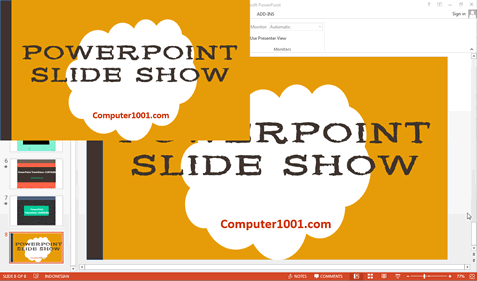 Membuat Layar Slide Show Menjadi Seperempat Layar
