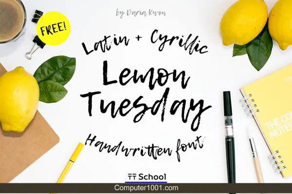 Font Tulisan Tangan Lemon Tuesday