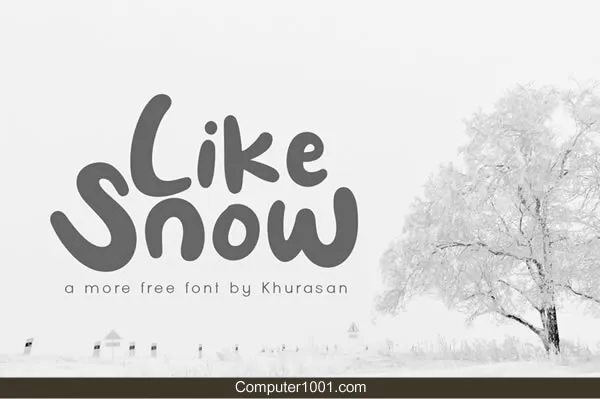 Font Tulisan Tangan Like Snow