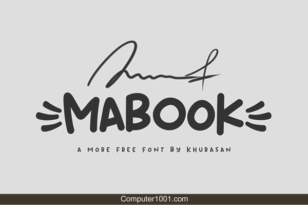 Font Tulisan Tangan Mabook