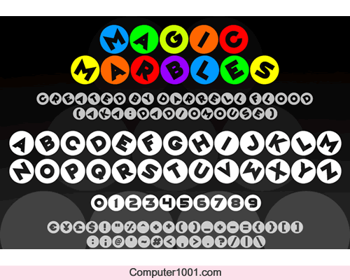 Magic Marbles Font Bulat Tebal