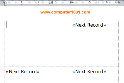 Penempatan data pada label mail merge Penempatan data pada label mail merge