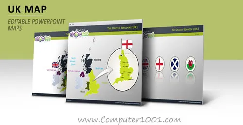 Free Maps of United Kingdom for Powerpoint