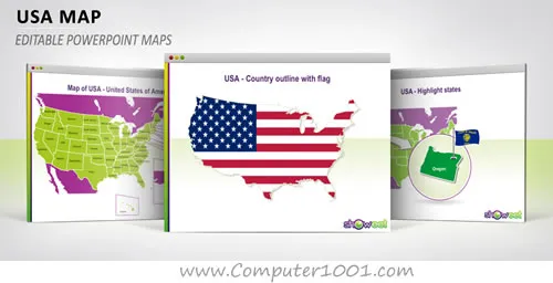 Hi-Def Editable PowerPoint Map of USA – Free Map