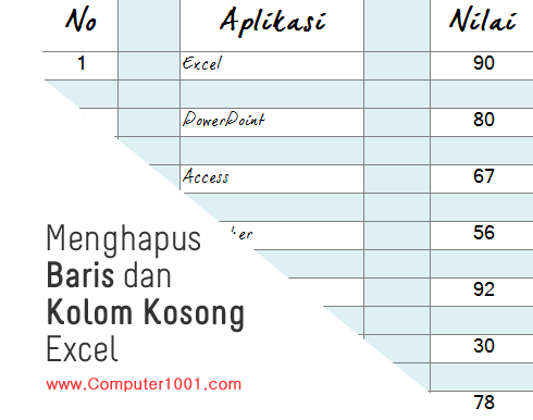 Cara Menghapus Kolom dan Baris Kosong di Excel Secara Sekaligus Cara Menghapus Kolom dan Baris Kosong di Excel Secara Sekaligus