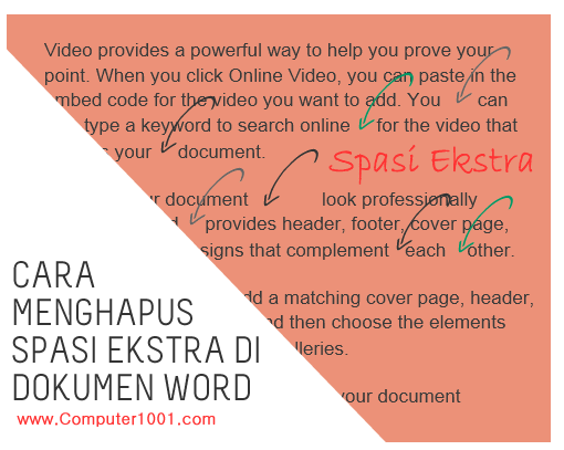 Cara Menghapus Spasi Ekstra di Word
