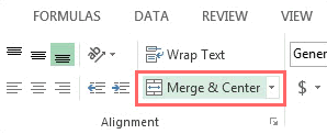 Merge & Center