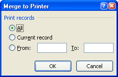 Merge to Printer Merge to Printer