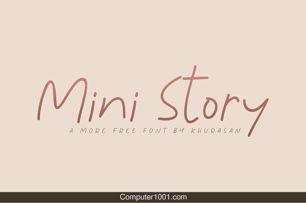 Font Tulisan Tangan Mini Story