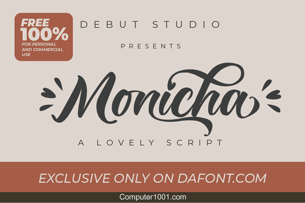 Font Tulisan Tangan Monicha