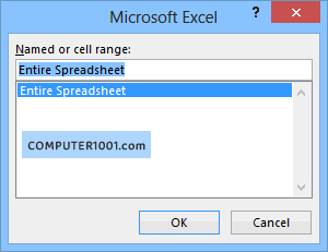 Kotak dialog Named or cell range