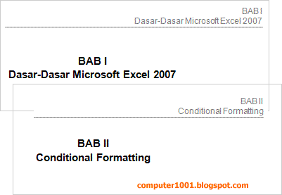 Nomor dan Judul Bab di Header Footer - Word 2007