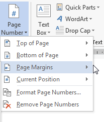 Pilih Page Margins Pilih Page Margins