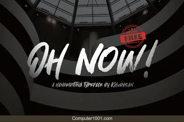 Font Tulisan Tangan Oh Now!