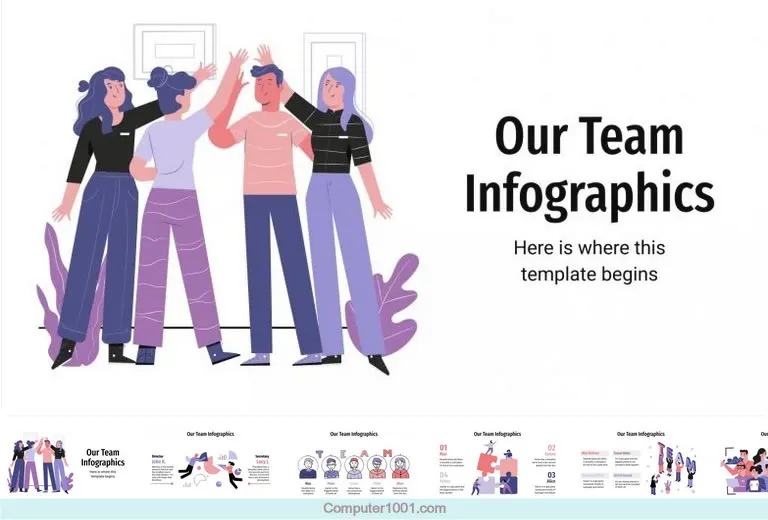 PPT Template Teamwork Our Team Infographics PPT Template Teamwork Our Team Infographics