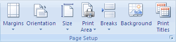 Page Setup Group - Excel Page Setup Group - Excel