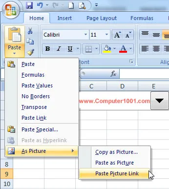 Paste Picture Link Excel 2007 Paste Picture Link Excel 2007